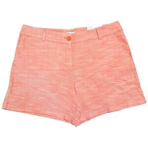 Ann Taylor Loft Outlet Peach 6-inch Women’s Mid-Rise Shorts Size 14 Chino Casual